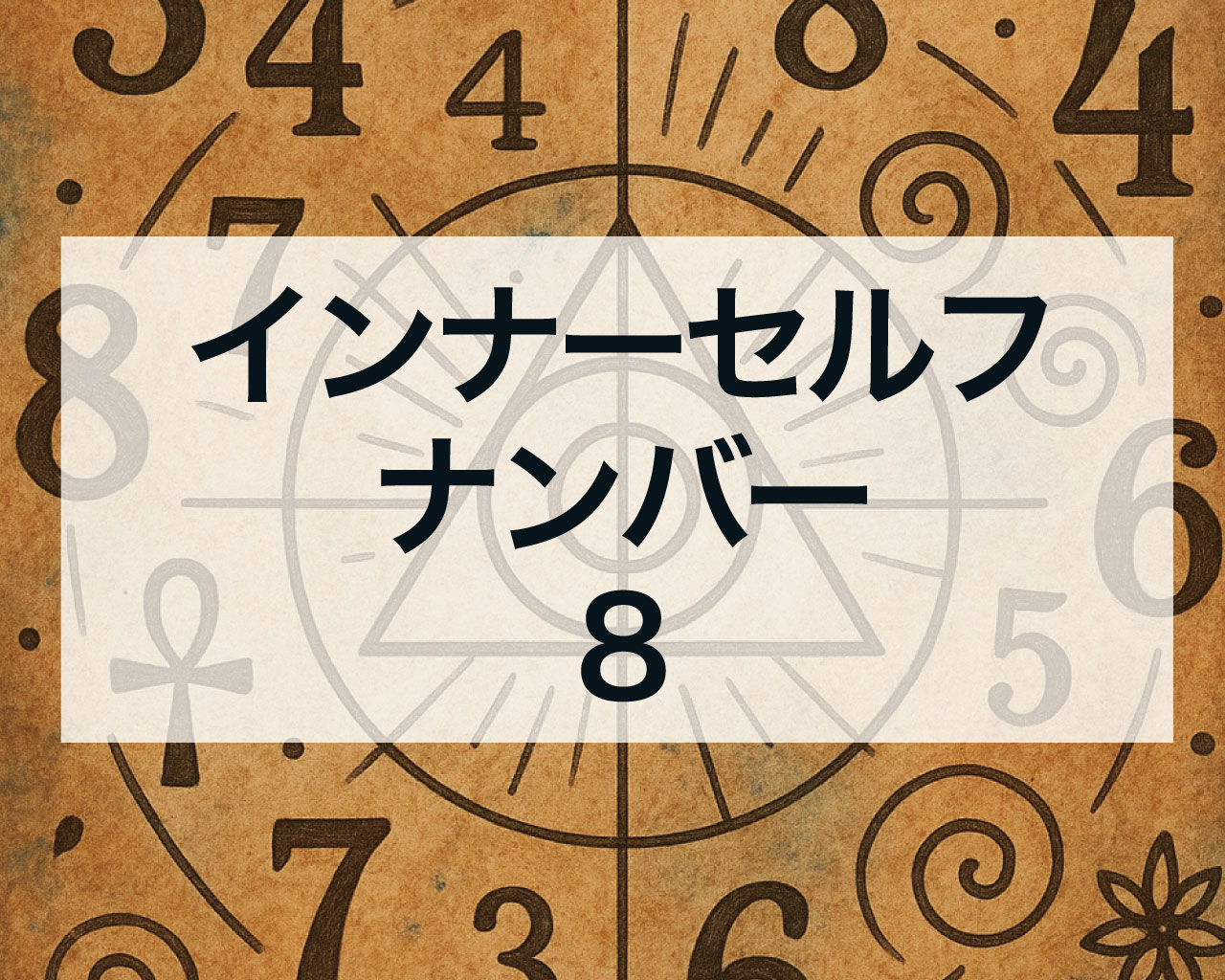 インナーセルフナンバー8とは？物質的成功とパワーを求めるあなたへ