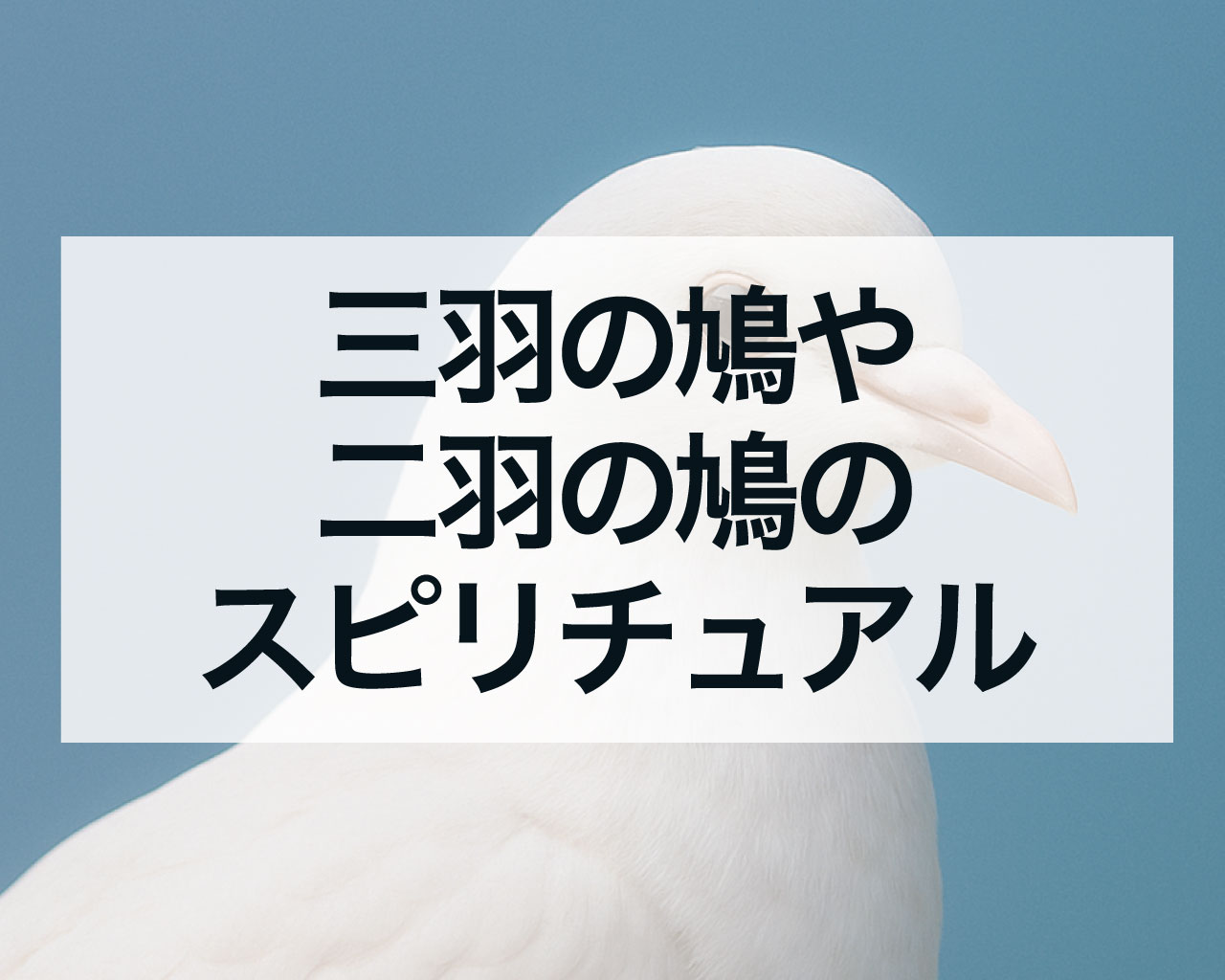 三羽の鳩や二羽の鳩のスピリチュアル