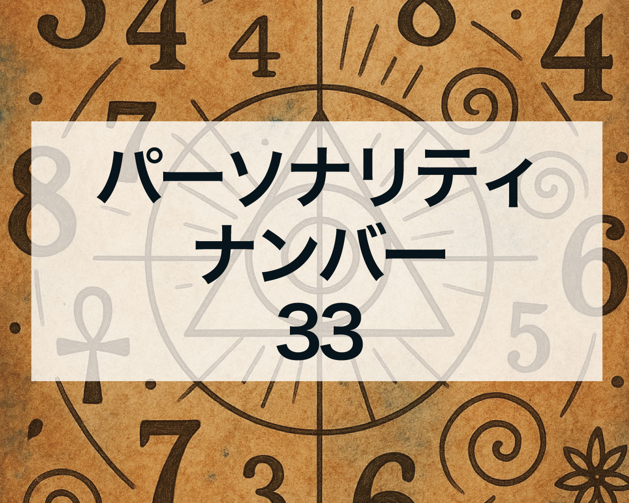 パーソナリティナンバー33