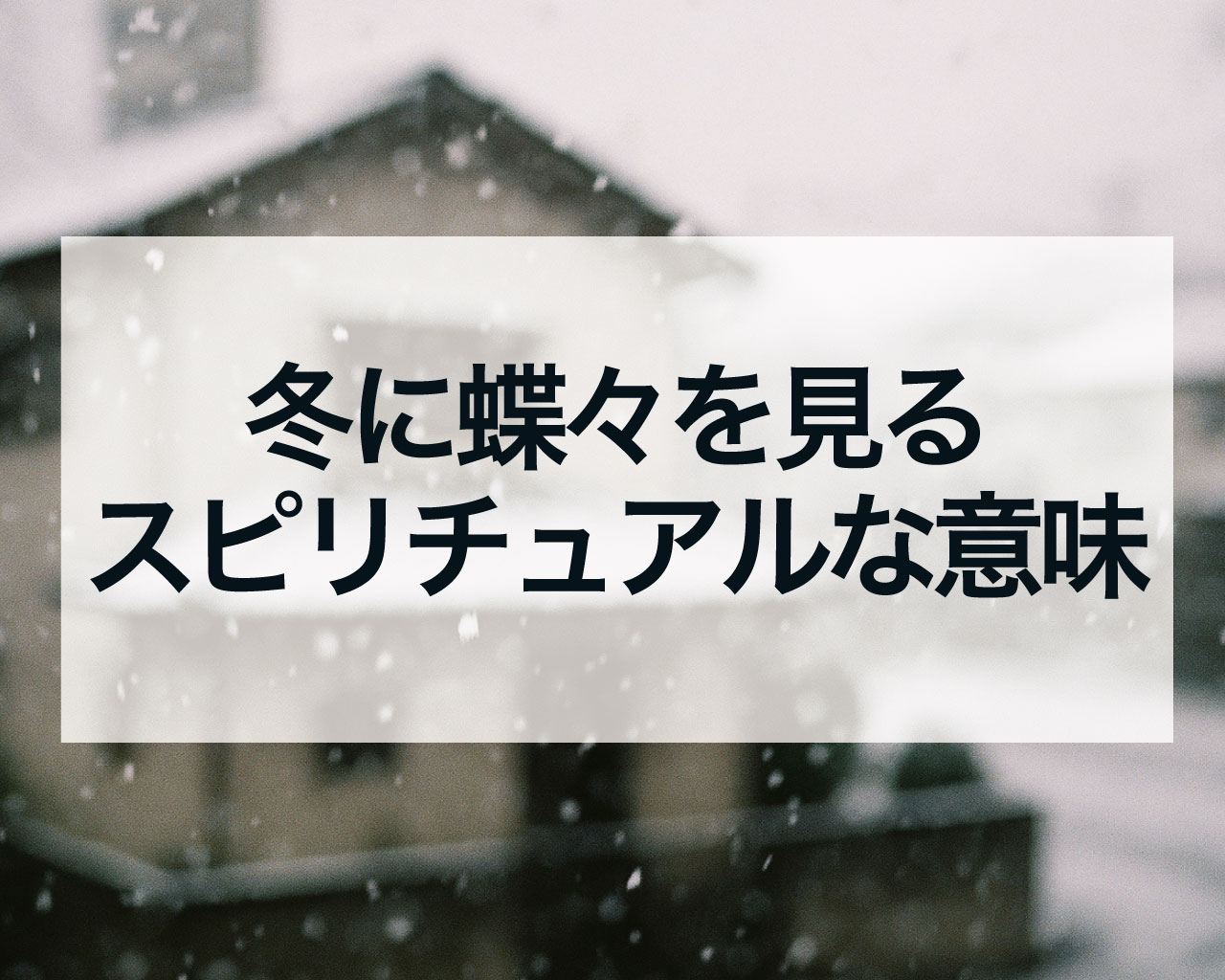 冬に蝶々を見るスピリチュアルな意味7選【死んだ人からのメッセージ・幸運の前兆】