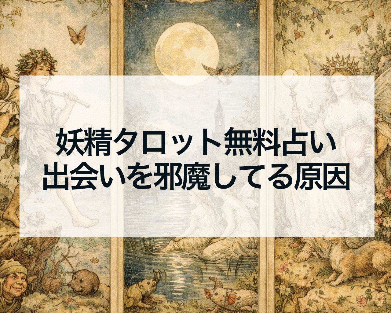 出会いを邪魔してる原因タロット｜なぜ出会えない？【妖精さんの辛口タロット】
