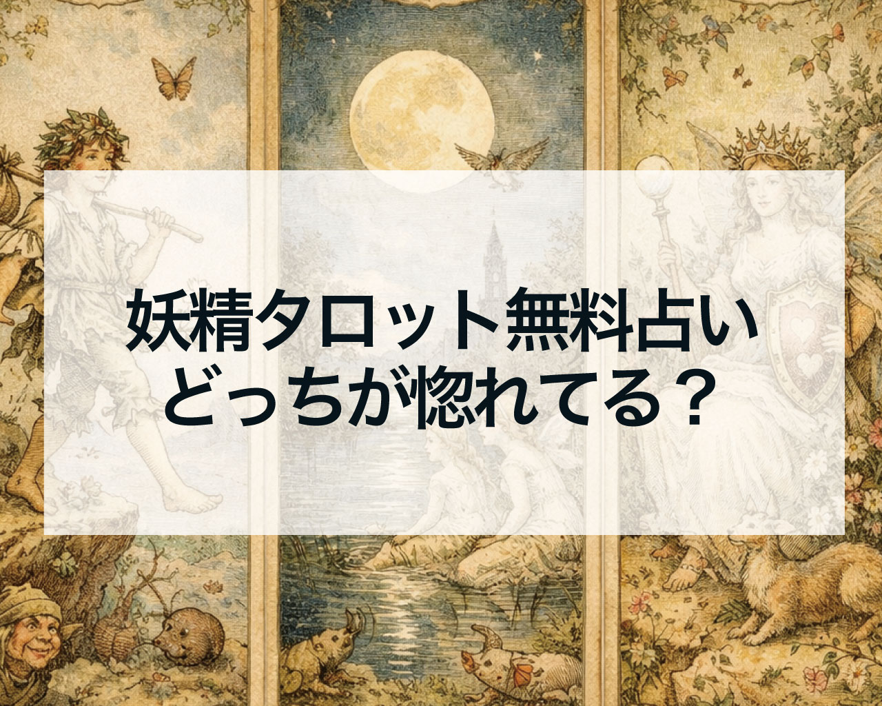 どっちが惚れてる？タロット｜気持ちの強さを4枚で徹底比較【妖精さんの辛口タロット】