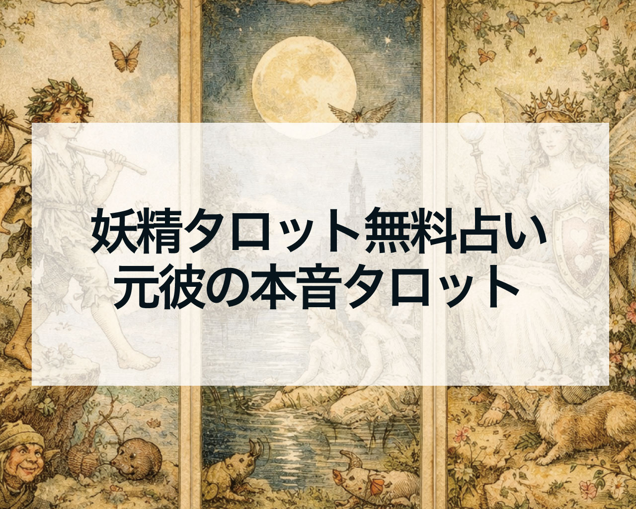 元彼の本音タロット｜今あなたをどう思ってる？表と裏を暴く【妖精さんの辛口タロット】