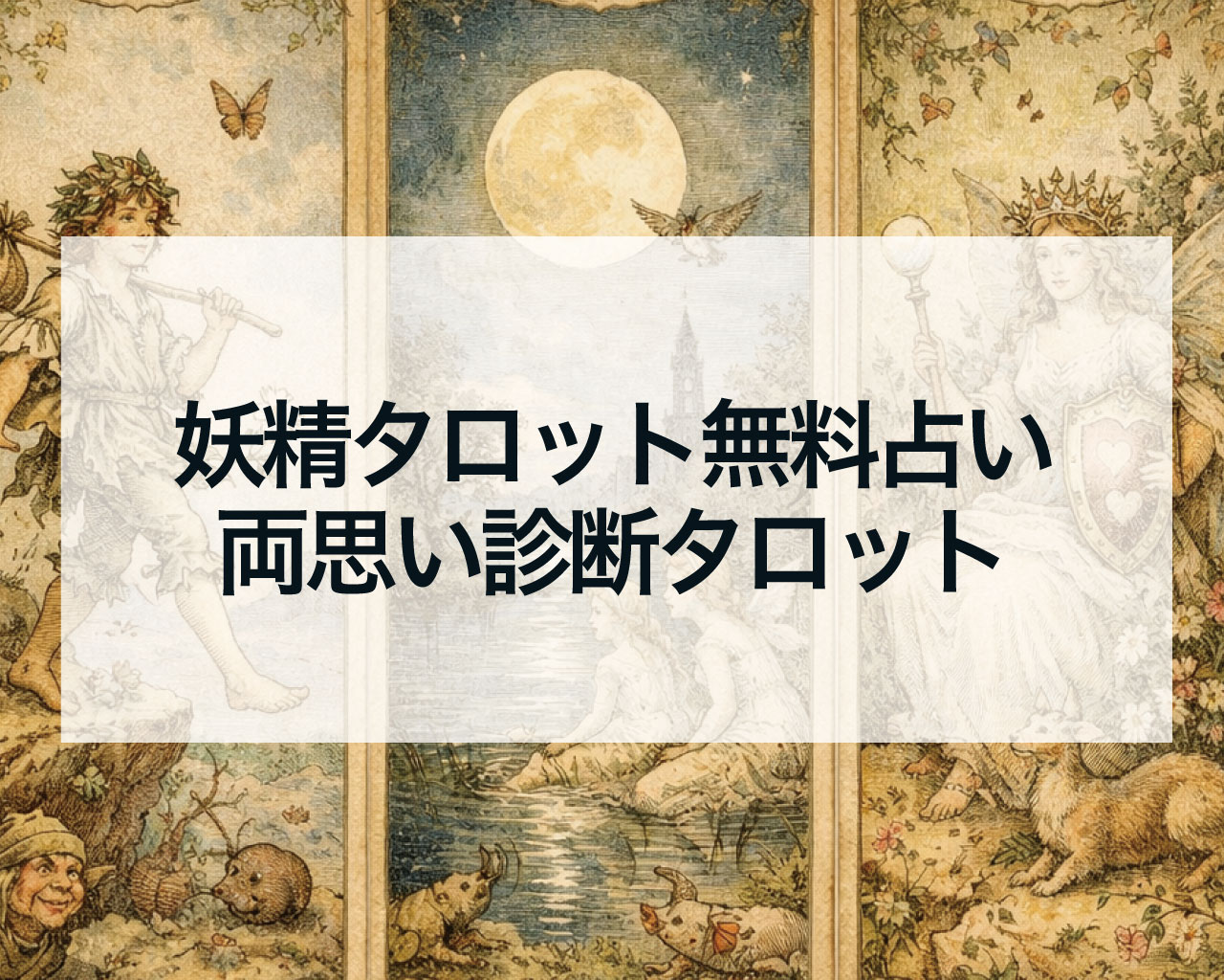 両思い診断タロット｜あの人と両思い？脈あり度をYES/NO/保留で判定【妖精さんの辛口タロット】