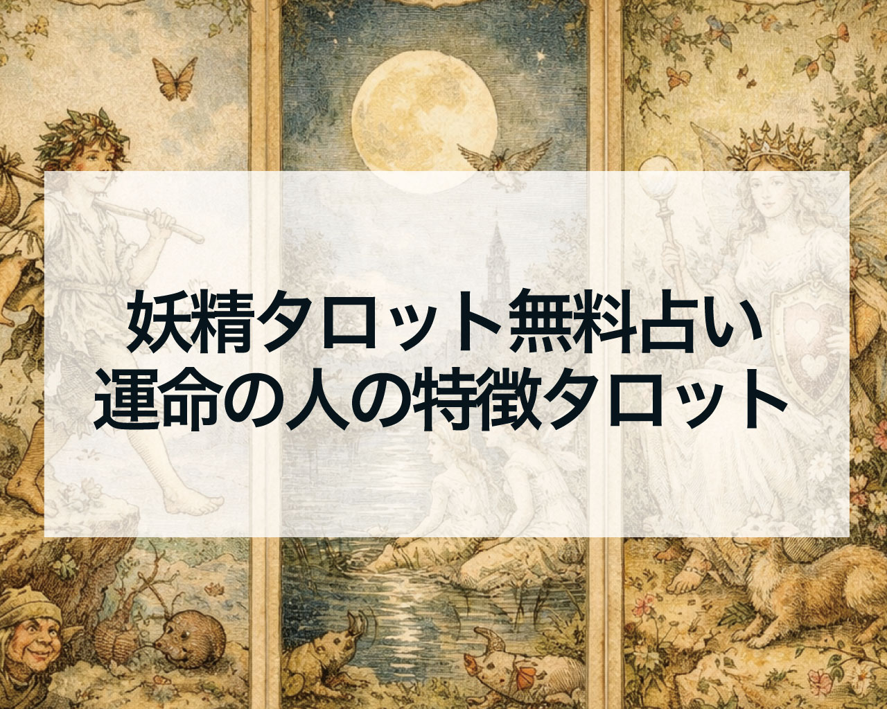 運命の人の特徴タロット｜どんな人？どこで出会う？4枚で読み解く【辛口】