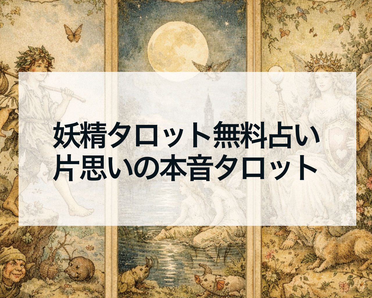 片思いの本音タロット｜あの人は今あなたをどう思ってる？【妖精さんの辛口タロット】